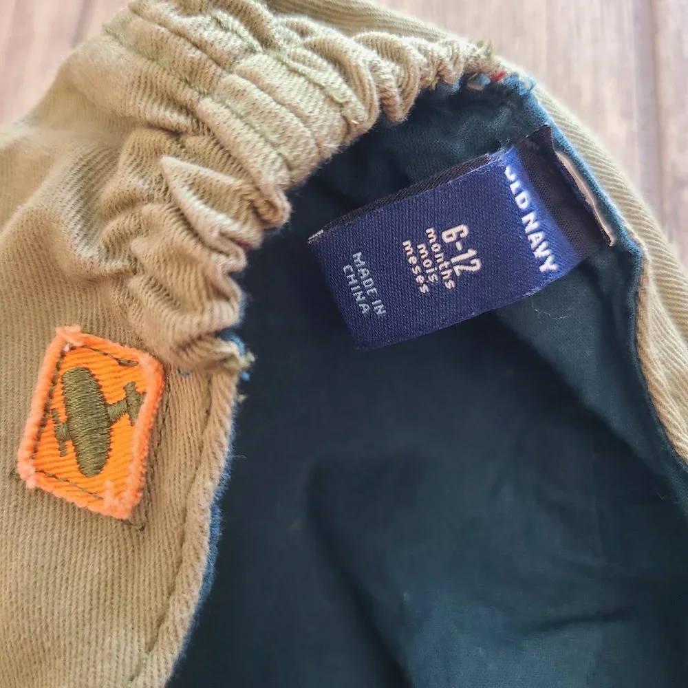 🏷 3/$15 or 5/$20 Old Navy baby boys aviator hat cadet army green 6-12 months